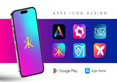 I will Design a Modern app icon for Android or iOS