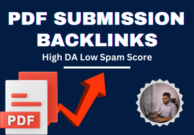 100 PDF submission/share on top high DA-PA site and Low spam score permanent backlinks