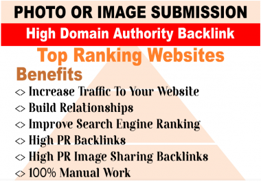 I will create 5 manual image submission back links 