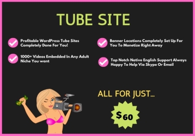 I will build autopilot Adult tube WordPress Site