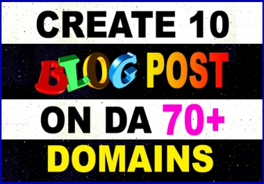 Manually create 10 - DA70+ Web 2.0 Blog Posts with 3 Contextual Backlinks in each Post