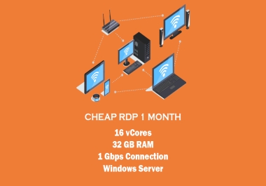 Cheap RDP Remote Desktop with Windows 16 vCores 32GB RAM