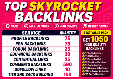 I will build high authority manual SEO dofollow/nofollow mix backlinks for powerful link building