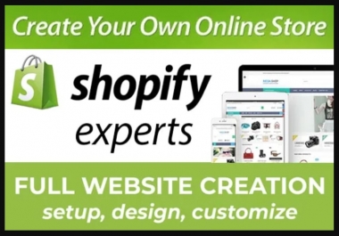 design professional shopify website dropshipping store