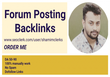 I will do 20 high da forum posting backlinks
