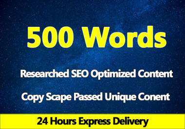 I will write 500 words SEO Optimized Article