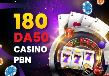 ( BUY 2 GET 2 ) 180 DA/DR50 to 80 PBNs Backlinks For casino UFA Sport betting websites