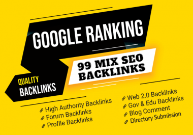 Boost Your Website Ranking with Our 99 SEO BACKLINKS
