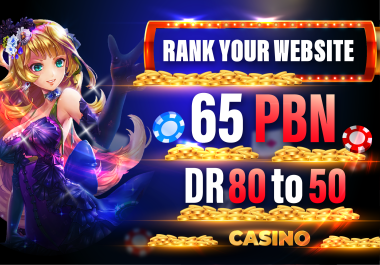 RANK WITH 65 PBNs DR80 to 50 Websites,  UFA TOTO CASINO SLOT Websites