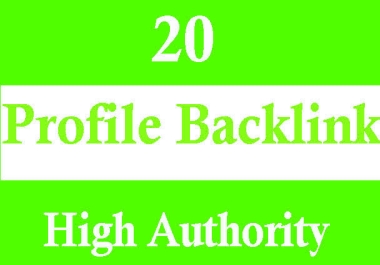 Create 20 Quality Profile Backlinks DA 30+