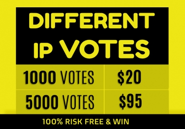 Amazing 1000 USA Different IP's Votes For Any Online Contest