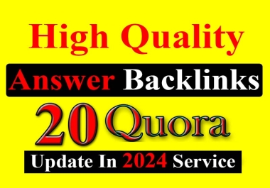 I will do quora answer backlinks with seo clickable links