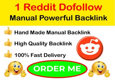 1 Powerful Reddit High Quality and Permanent Backlink