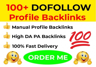 Manual 100 SEO Profile Backlinks From High Authority DA PA Sites