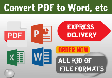 I will convert pdf to word or excel,  image to text