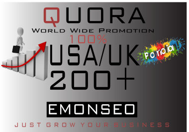 200+ Quora world wide High Quality promotion