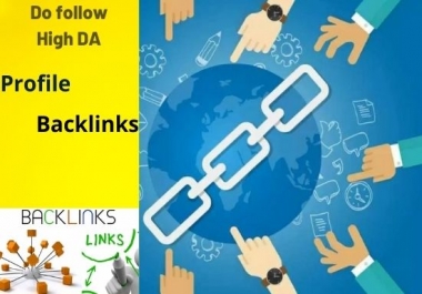Provide you 30 manually Do follow high DA profile backlinks