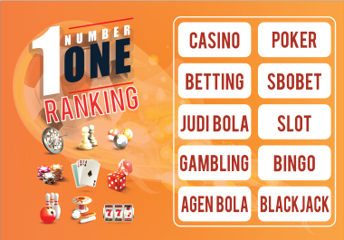 Build DA60 to 80+ Homepage 2000 PBN- Esports, Slot, Casino, Gambling, Poker, Ufabet, Betting Website