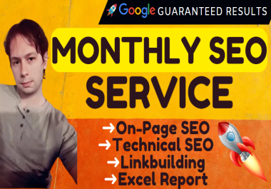 I will Provide Monthly SEO Services - PREMIUM Grade