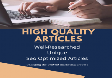 High Quality Content/Article Writing Services.
