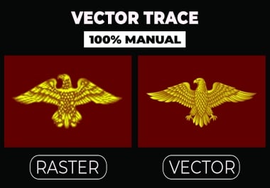 I will manually vector trace,  redraw logo to AI,  EPS,  SVG