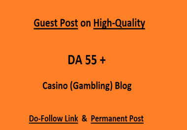 Guest Post on High-Quality CASINO blog writing + posting