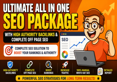 Ultimate All in One SEO Package with High Authority Backlinks & Complete Off Page SEO