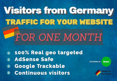 5,000 Real German Website Visitors - Traffic from Germany