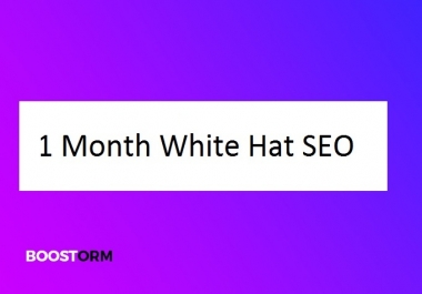 1 month white hat SEO for your website or blog
