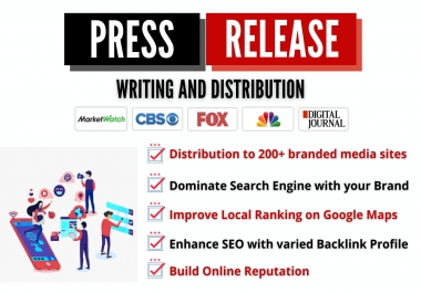Press Release Distribution to 200 plus WebSites