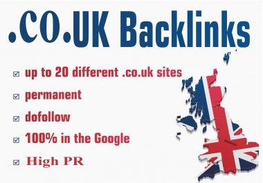 I will Create 20 co UK backlink High DA 40 Plus increase your domain authority