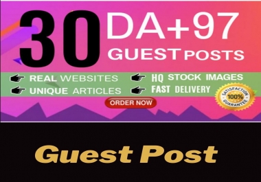 I will write and publish on da 97 site dofollow backlink