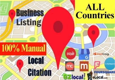 35 USA,  UK,  CA,  AUS Citation for local SEO,  Local Listing,  Business listing, Directory Submission