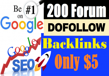 I will do 200 Permanent SEO dofollow forum profile backlinks for boost your ranking