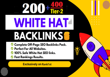 200 Mixed Dofollow With 400 tier-2 Permanent white hat SEO Backlinks service for google top ranking