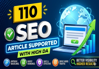 2026 UPDATE 110 Article Supported Permanent Manual SEO Backlinks With High DA PA site