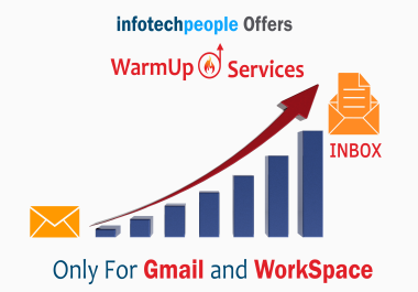 We will warmup your SMTP server IP & Domain for inbox to Gmail or WorkSpace