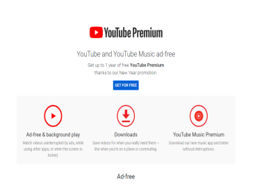 YouTube Premium landing page for cpa offers high EPC for all cpa networks