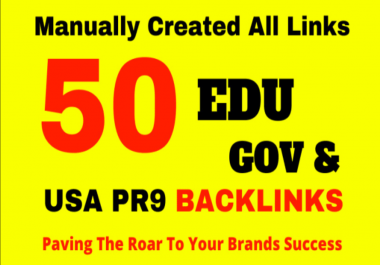 Do 50 pr9, edu with high trust authority safe link building seo backlinks