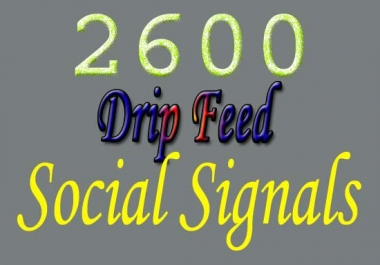 manually provide you 2600 drip feed SEO social signals