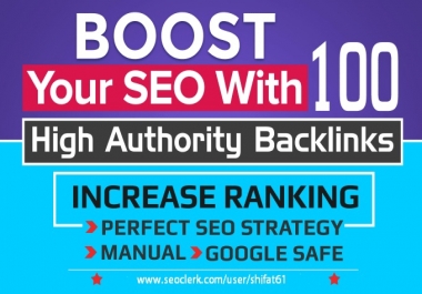 100 Manual White hat SEO Authority Backlinks From 70+DA