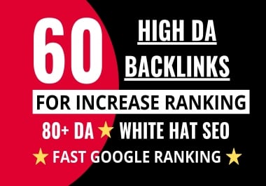 60 Manual white hat SEO Backlinks Service from 80 plus DA