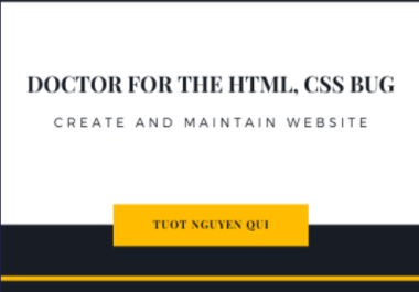 I Will Fix HTML,  CSS,  Javascript Code for You With Only 5 USD/Error