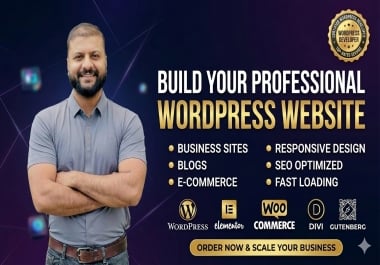 I will build a professional,  responsive,  and SEO friendly WordPress website