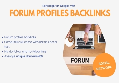 Exclusive Forum profiles 500 backlinks from high quality forums