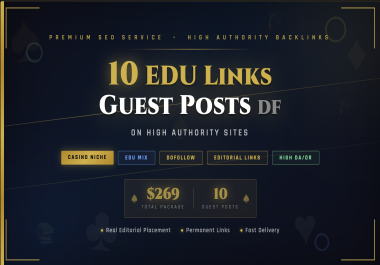 10 ED links Guest Posts DF On High Authority Sites