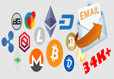 34K+ Crypto Currency Email list