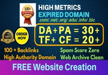 I will provide you 5 expired domain having backlinks from high authority site