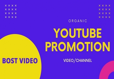 Professional And Organic Top YouTube video promotion