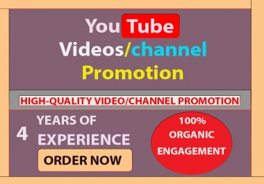 Fully Safe High-Quality Video Promotion & Channel Marketing Via Social Media Network
